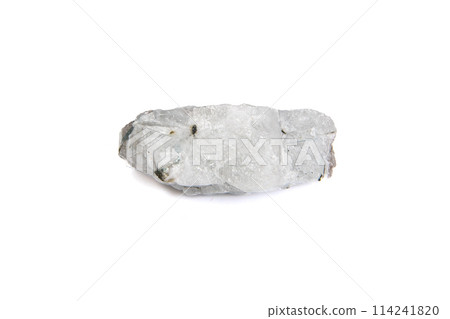 natural moonstone rough gem stone on the white background 114241820