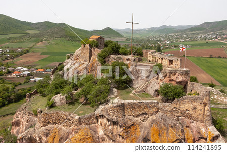 Aerial view of Kveshi fortress 114241895
