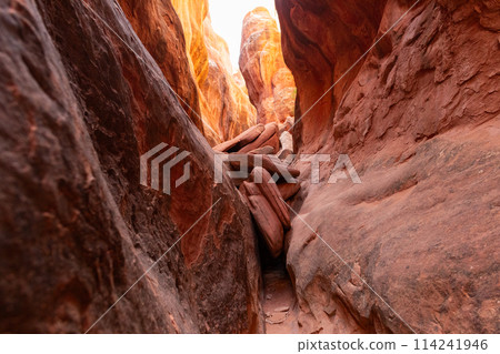 Narrow Path Rock Formations in Fiery Furnace 114241946