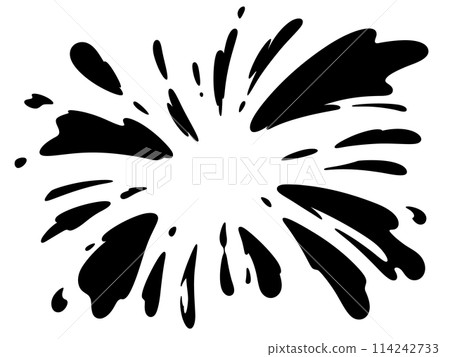 Explosion effect illustration_Silhouette 114242733