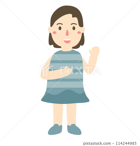 cartoon illustration cute child  114244985