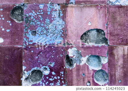 Colorful tile bathroom wall texture, old vintage kitchen floor background Colorful tile bathroom wall texture, old vintage kitchen floor background 114245023