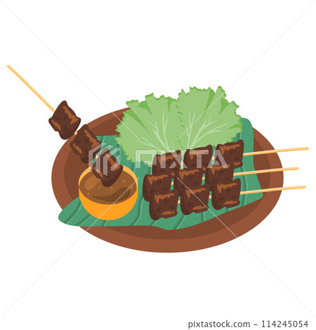 Beef satay sate daging indonesia food Beef satay sate daging indonesia food 114245054
