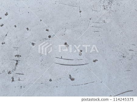 Dusty peeling paint wall background, texture of a concrete old wall with stains and cracks 114245375