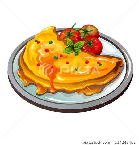 tasty omlette egg 114245492