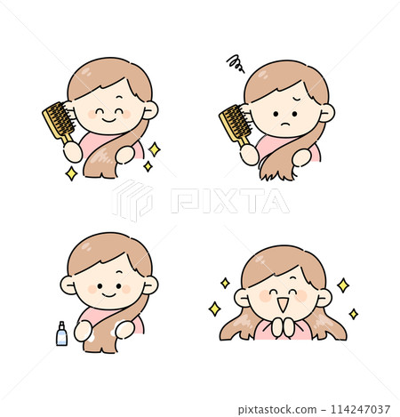 護髮女性插畫集 114247037