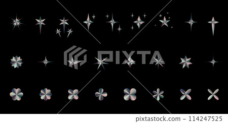 Brutalist style chrome abstract shapes stock illustration 114247525