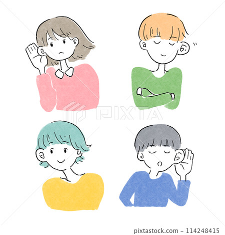 一個人聽故事的插圖 114248415