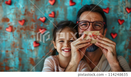 Father and daughter 114248635