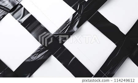 貼在白色背景上的黑色膠帶 114249612
