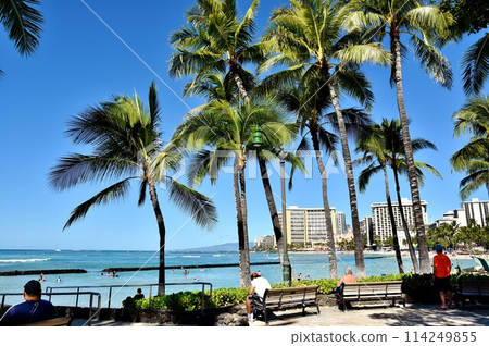 Blue sky and sea 114249855