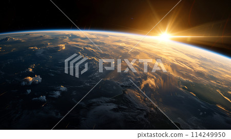 Sun shining in space 114249950