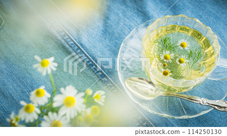 Chamomile tea Herbal tea image material Chamomile tea Herbal tea image material 114250130