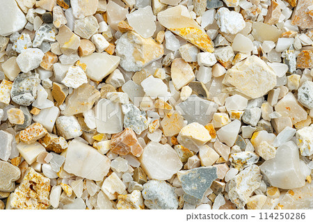 Detailed texture of various colored marble chips 114250286