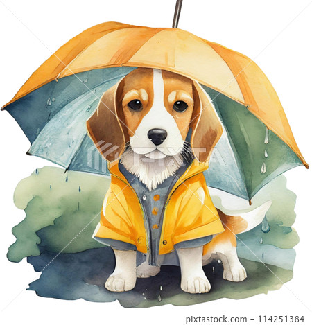 Beagle Umbrella - Watercolor