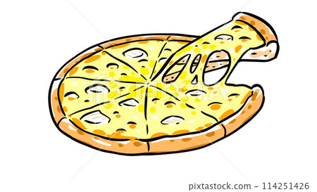 披薩 quattro 起司 114251426