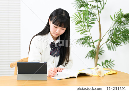 高中女生學習考試 114251891