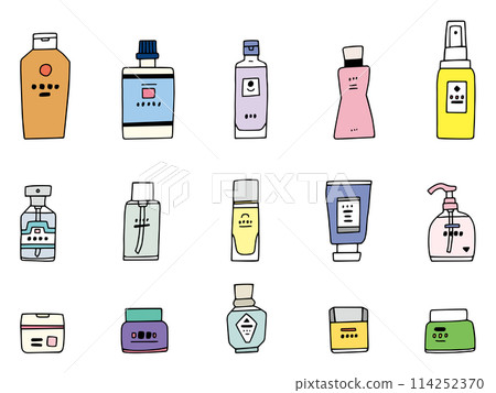 Various cosmetic-style containers 114252370