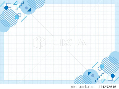 淺藍色背景，幾何圖案和方格紙，尺寸比例3:4 114252646