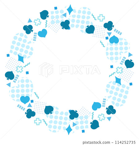 帶有撲克牌圖案的插圖框架 114252735