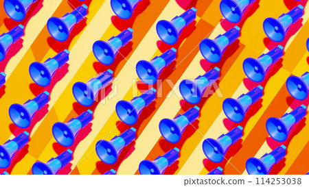 3D illustration Background for advertising and wallpaper in retro Pattern and pop art scene. 3D rendering in decorative concept. 114253038