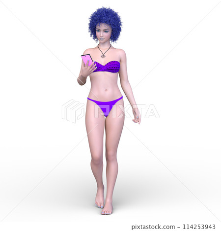 比基尼泳裝形象的一名婦女 比基尼泳裝形象的一名婦女 114253943