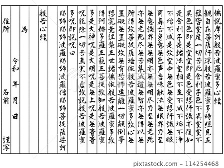 Copying the Heart Sutra Copying the Heart Sutra 114254468
