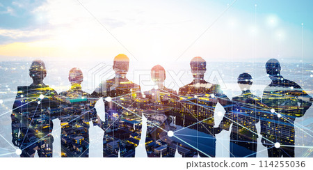 Global Talent and Networking Horizontal visuals for banners and advertisements 114255036