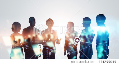 Global Talent and Networking Horizontal visuals for banners and advertisements 114255045