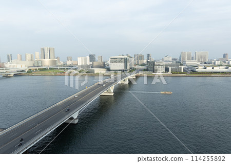 View of the Toyosu Bridge and Toyosu side from the Harumi side <April 2024/Toyosu, Koto-ku, Tokyo> View of the Toyosu Bridge and Toyosu side from the Harumi side <April 2024/Toyosu, Koto-ku, Tokyo> 114255892