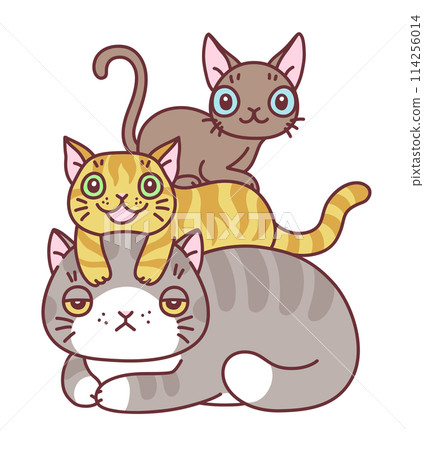 Cute cat tower vector illustration Cute cat tower vector illustration 114256014