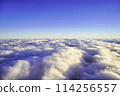 A sea of clouds spreading out in the blue sky 114256557
