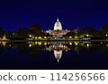 The illuminated US Capitol at night 114256566