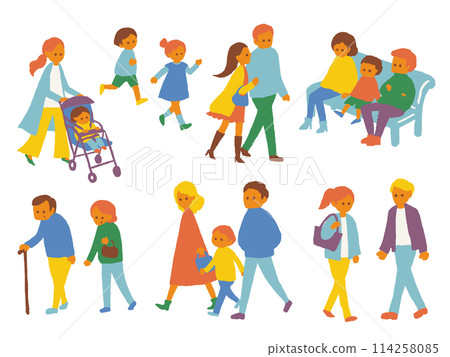 行走的人的手寫插圖 行走的人的手寫插圖 114258085