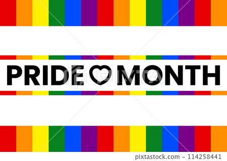 Pride month vector banner. Colorful design for a web banner. 114258441