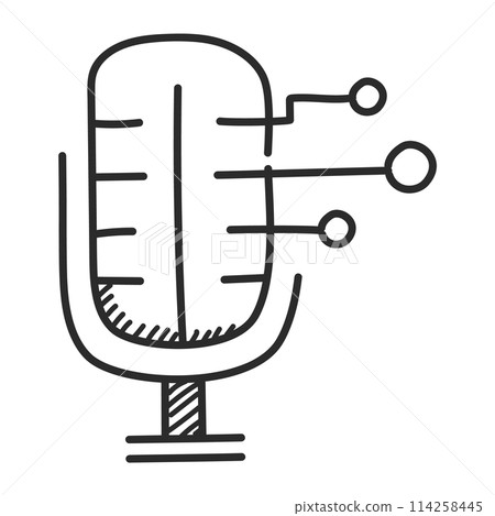 Generative artificial intelligence doodle icon Generative artificial intelligence doodle icon 114258445