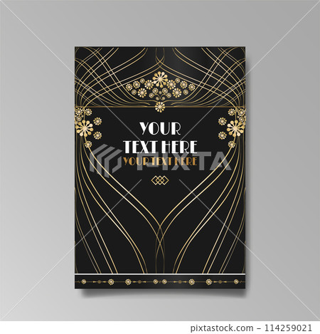 Art Nuevo luxury template flowers and city lights a Modern 114259021