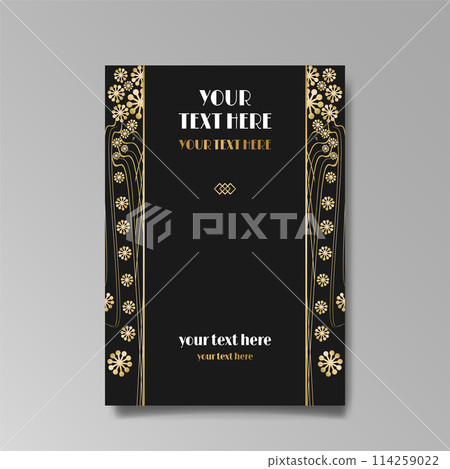 Art Nuevo luxury template flowers and city lights a Modern 114259022