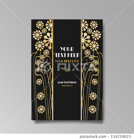 Art Nuevo luxury template flowers and city lights a Modern 114259023