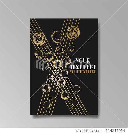 Art Nuevo luxury template flowers and city lights a Modern 114259024