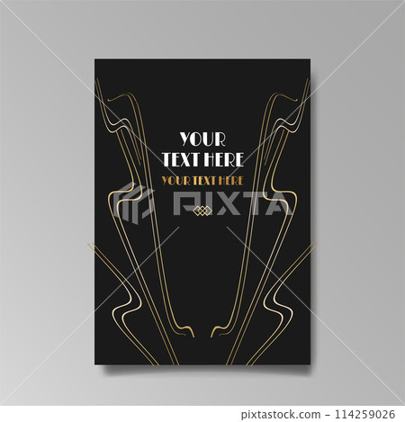 Art Nuevo luxury template flowers and city lights a Modern 114259026