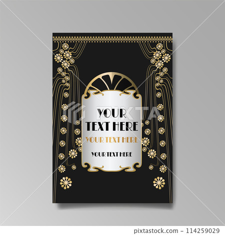 Art Nuevo luxury template flowers and city lights a Modern 114259029