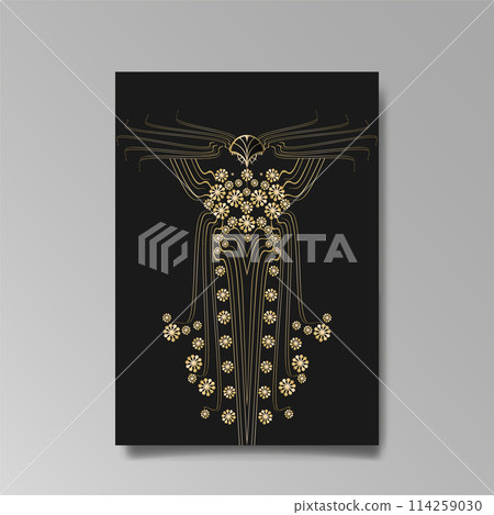 Art Nuevo luxury template flowers and city lights a Modern 114259030