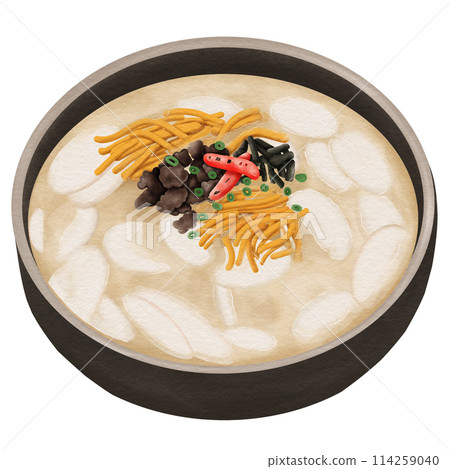 Rice Cake Soup Korean food 114259040