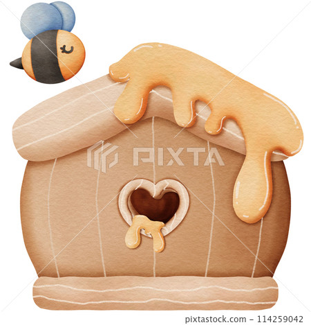 Bee and honeycomb Bee and honeycomb 114259042