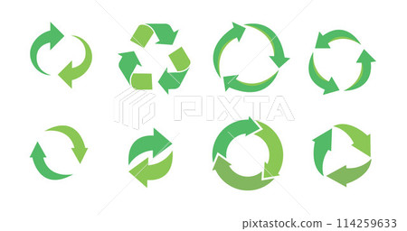 Recycling icons, recycle logo symbol vector, green recycle or recycling arrows 114259633