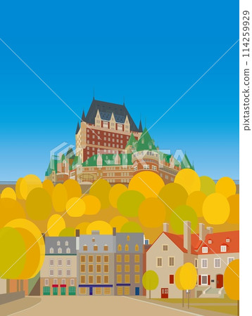 Quebec City, Canada, Chateau Frontenac, Autumn scenery Quebec City, Canada, Chateau Frontenac, Autumn scenery 114259929
