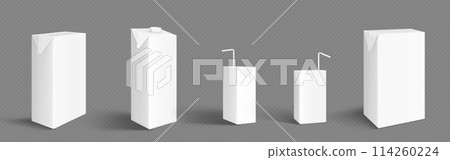 Milk or juice carton box mockups set Milk or juice carton box mockups set 114260224