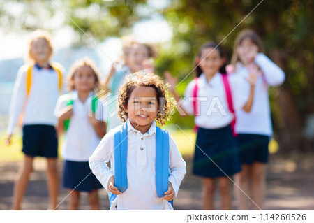 Kids back to school. Group of children. Kids back to school. Group of children. 114260526
