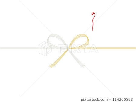 水引蝴蝶結金銀noshi 水引蝴蝶結金銀noshi 114260598